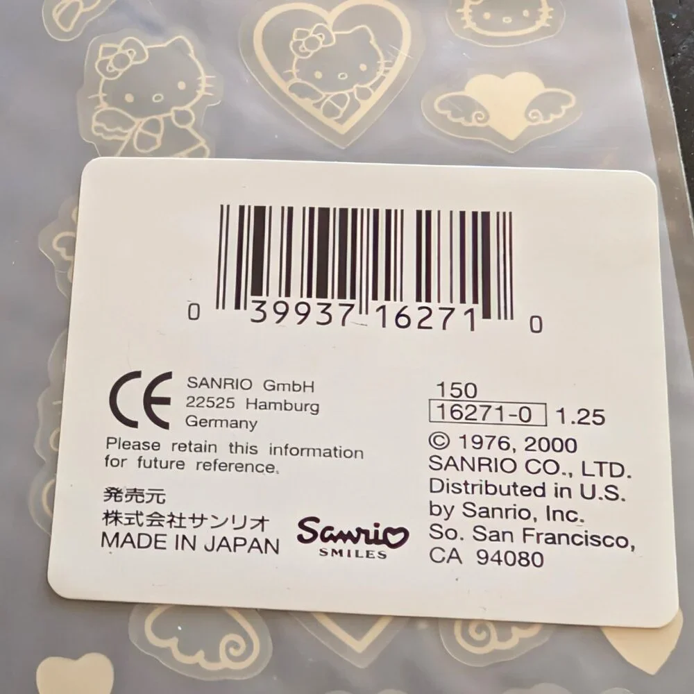 Vintage Sanrio Hello Kitty Lot Of 3 NOS Angels Hearts Zodiac Animals Stickers - Picture 6 of 8